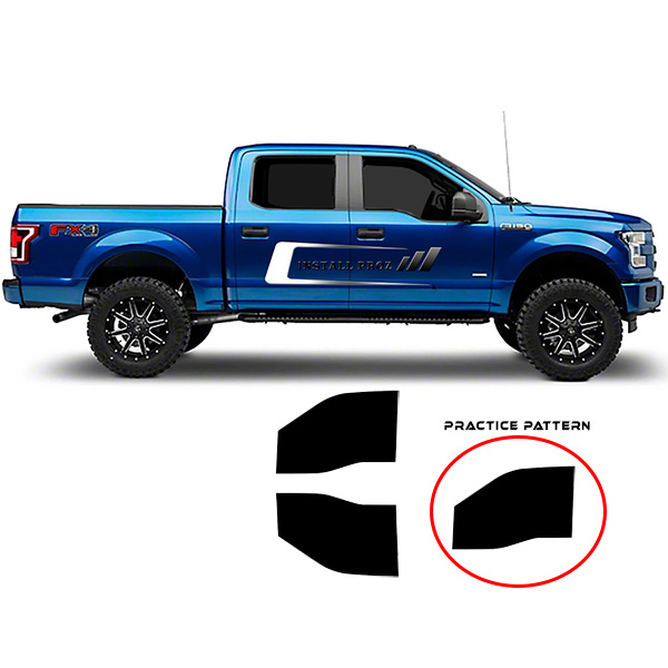 Pre Cut Tint Kit For Any 4 Door Truck—(Front Windows with Practice Pattern)